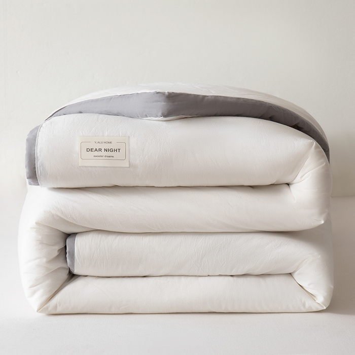 91家纺网 家纺一手货源 找家纺 鸣升家纺 2025新款新款新疆长绒棉100%棉花被春秋被冬被被子被芯立体棉被直播四季被 素雅白