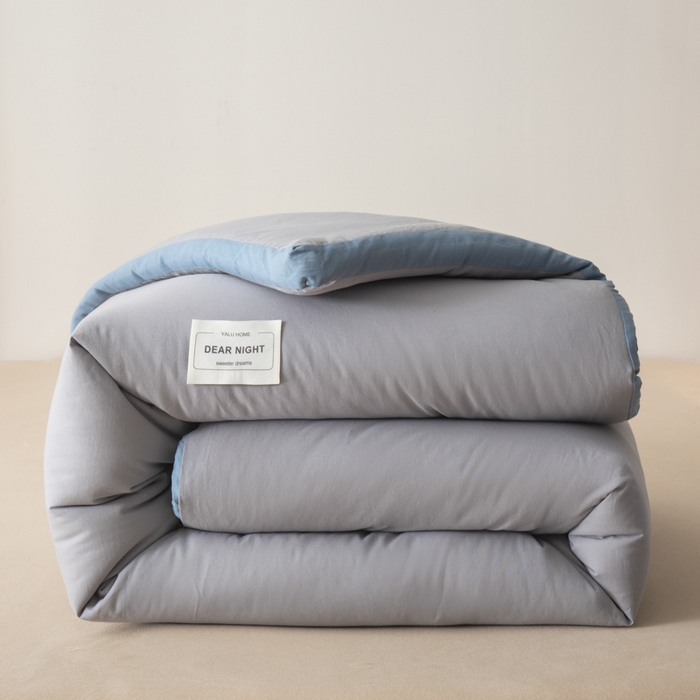 91家纺网 家纺一手货源 找家纺 鸣升家纺 2025新款新款新疆长绒棉100%棉花被春秋被冬被被子被芯立体棉被直播四季被 雾灰