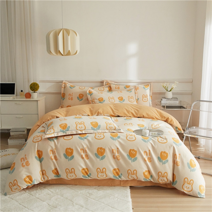 91家纺网 家纺一手货源 找家纺 （总）沐白家居 2025新款全棉生态磨毛四件套