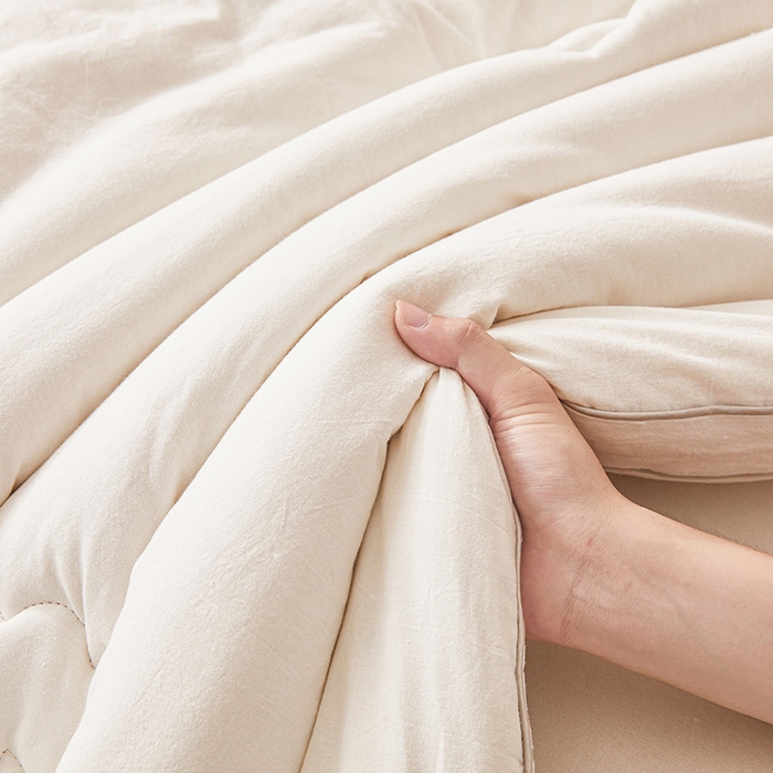 91家纺网 家纺一手货源 找家纺 2025新款A类填充100%棉新疆棉花被子冬被棉被全棉冬季加厚保暖纯棉花被芯单人春秋棉絮被芯 简语被子-白