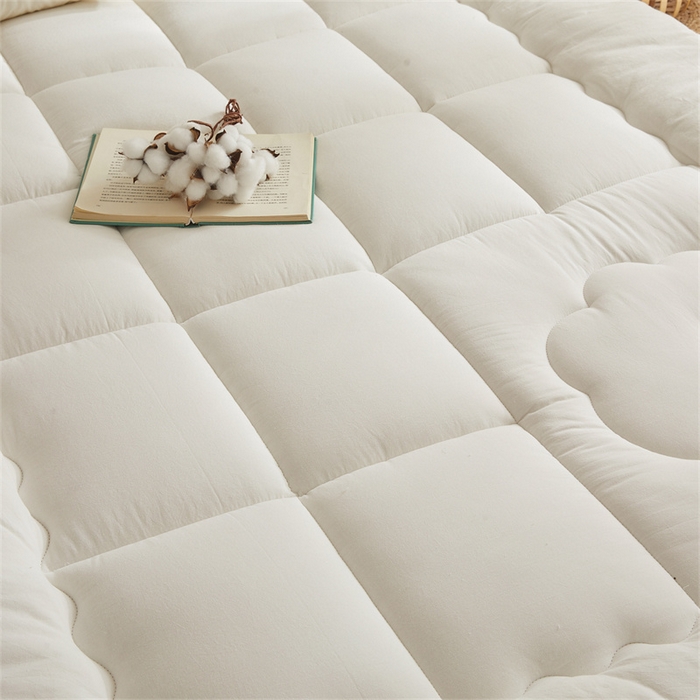 91家纺网 家纺一手货源 找家纺 西域种棉人·千百笠2025新款A类填充100%棉新疆棉花褥子床垫垫被软垫家用棉花被褥铺底全棉冬季加厚保暖 简语床垫-白
