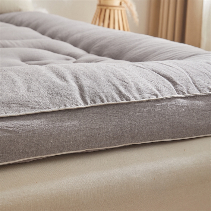 91家纺网 家纺一手货源 找家纺 西域种棉人·千百笠2025新款A类填充100%棉新疆棉花褥子床垫垫被软垫家用棉花被褥铺底全棉冬季加厚保暖 简语床垫-灰