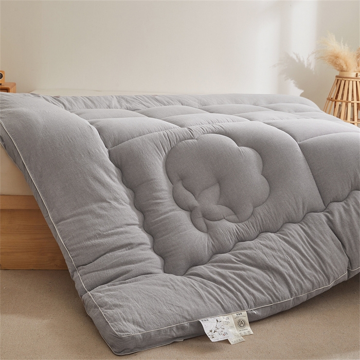 91家纺网 家纺一手货源 找家纺 西域种棉人·千百笠2025新款A类填充100%棉新疆棉花褥子床垫垫被软垫家用棉花被褥铺底全棉冬季加厚保暖 简语床垫-灰