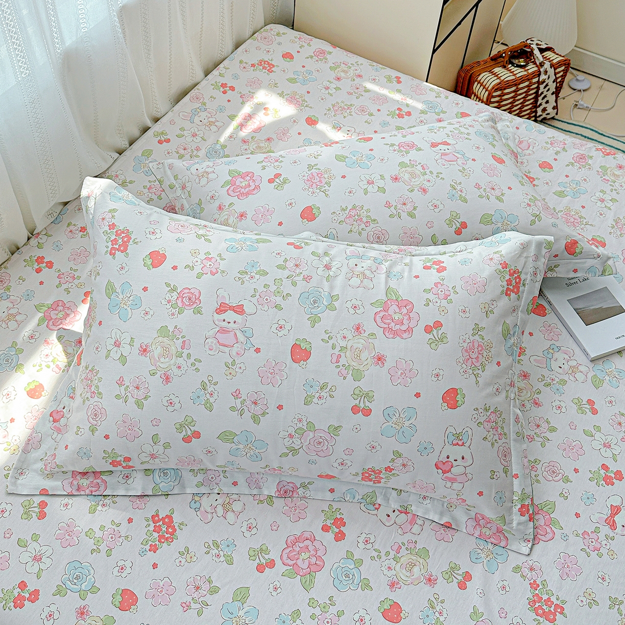 91家纺网 家纺一手货源 找家纺 （总）恩泽家纺 2025新款全棉纯棉12868喷气印花系列枕套单枕套枕套单件-第二批