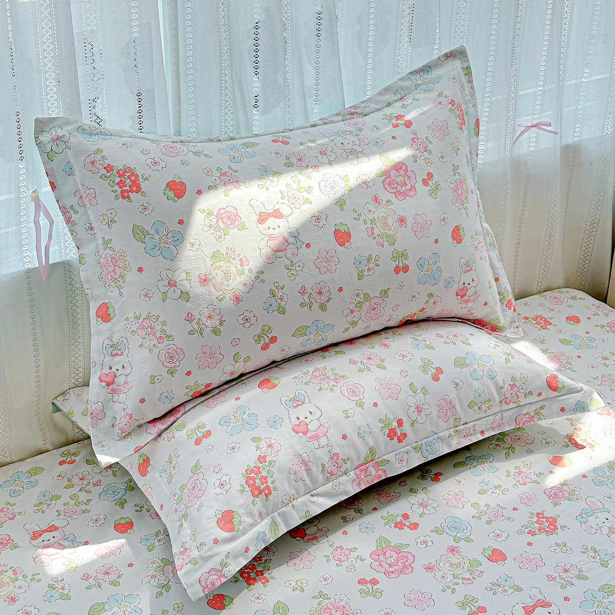 91家纺网 家纺一手货源 找家纺 （总）恩泽家纺 2025新款全棉纯棉12868喷气印花系列枕套单枕套枕套单件-第二批