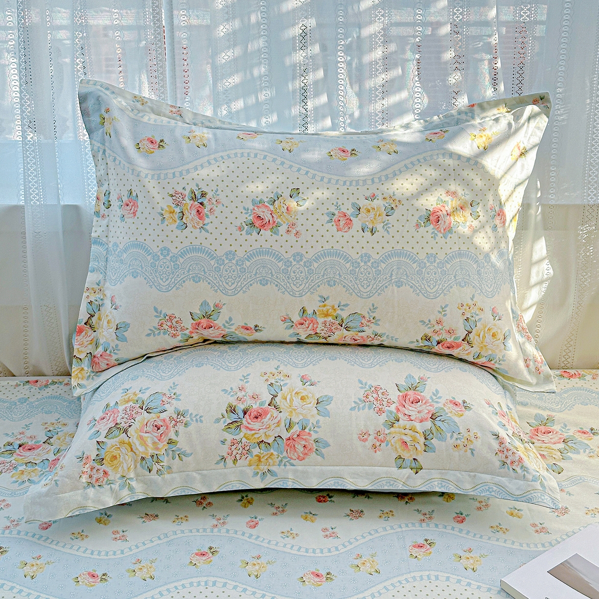 91家纺网 家纺一手货源 找家纺 （总）恩泽家纺 2025新款全棉纯棉12868喷气印花系列枕套单枕套枕套单件-第二批