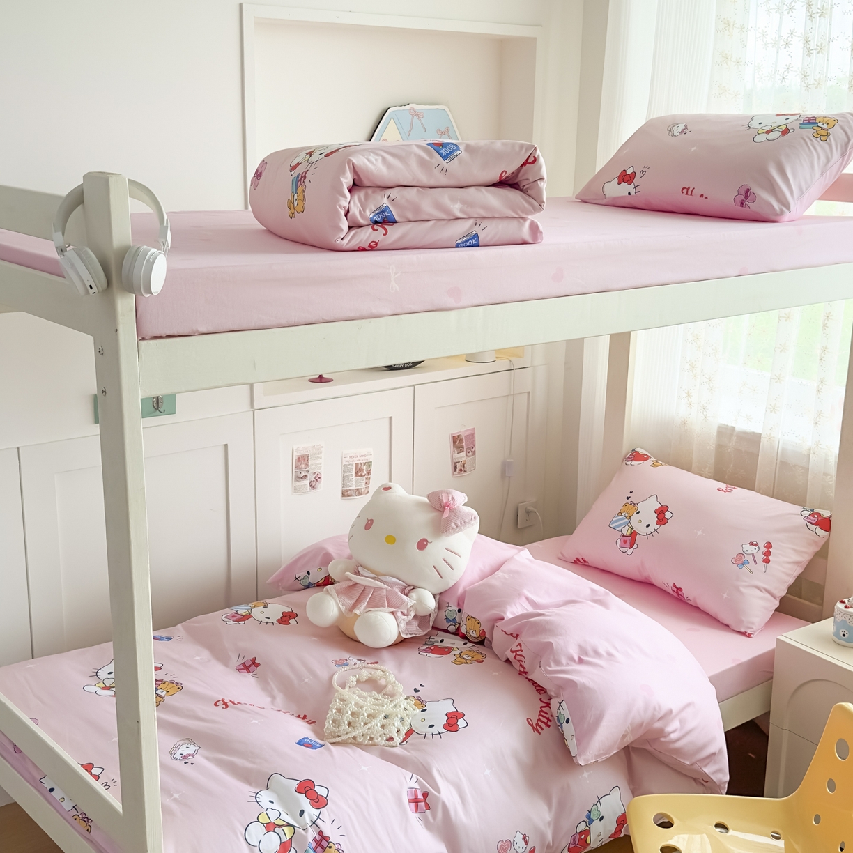 91家纺网 家纺一手货源 找家纺 （总）浩诚 2025新款三丽鸥专版花型全棉纯棉学生三件套四件套