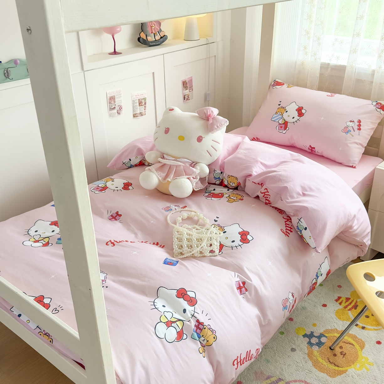 91家纺网 家纺一手货源 找家纺 （总）浩诚 2025新款三丽鸥专版花型全棉纯棉学生三件套四件套