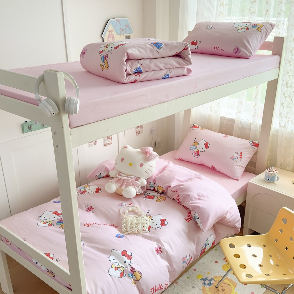 91家纺网 家纺一手货源 找家纺 （总）浩诚 2025新款三丽鸥专版花型全棉纯棉学生三件套四件套