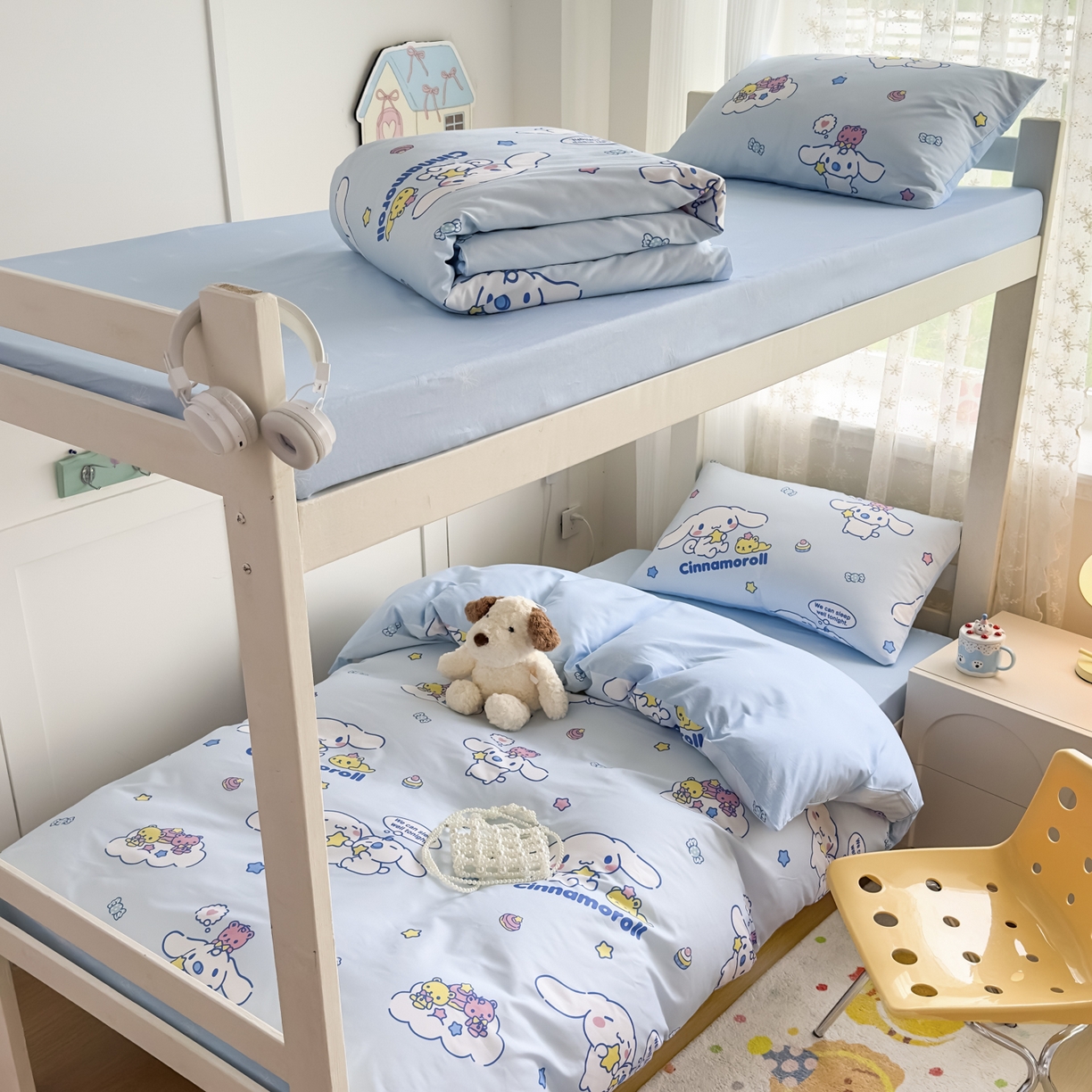 91家纺网 家纺一手货源 找家纺 （总）浩诚 2025新款三丽鸥专版花型全棉纯棉学生三件套四件套