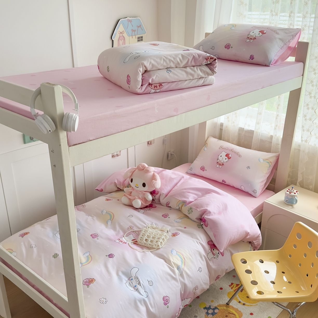 91家纺网 家纺一手货源 找家纺 （总）浩诚 2025新款三丽鸥专版花型全棉纯棉学生三件套四件套