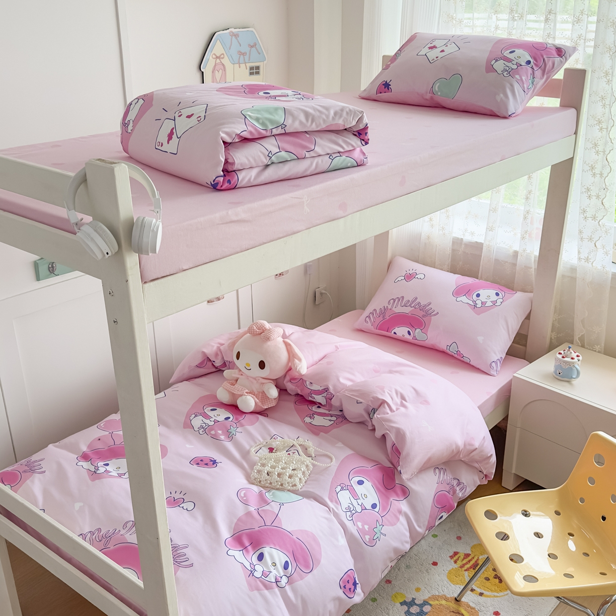 91家纺网 家纺一手货源 找家纺 （总）浩诚 2025新款三丽鸥专版花型全棉纯棉学生三件套四件套