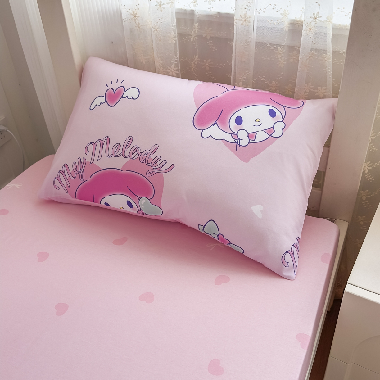 91家纺网 家纺一手货源 找家纺 浩诚 2025新款三丽鸥专版花型全棉纯棉学生三件套四件套 甜莓