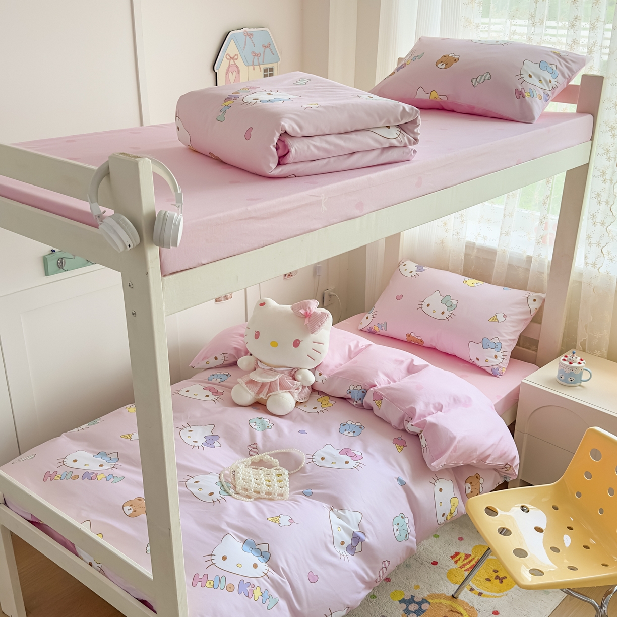 浩诚 2025新款三丽鸥专版花型全棉纯棉学生三件套四件套 甜梦