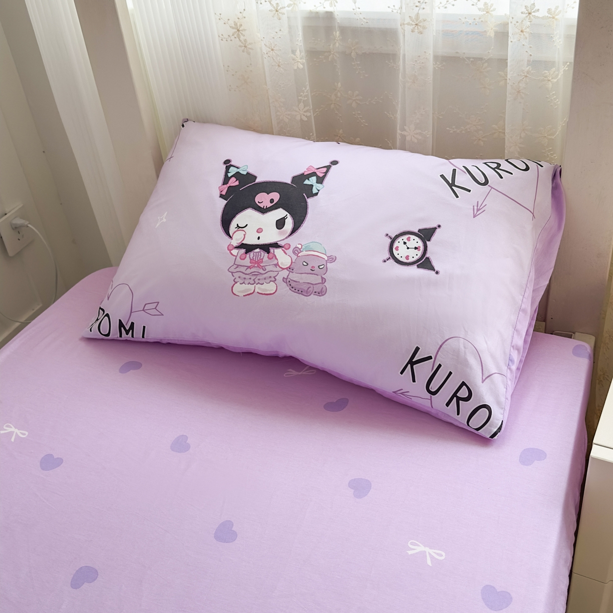 91家纺网 家纺一手货源 找家纺 浩诚 2025新款三丽鸥专版花型全棉纯棉学生三件套四件套 星语