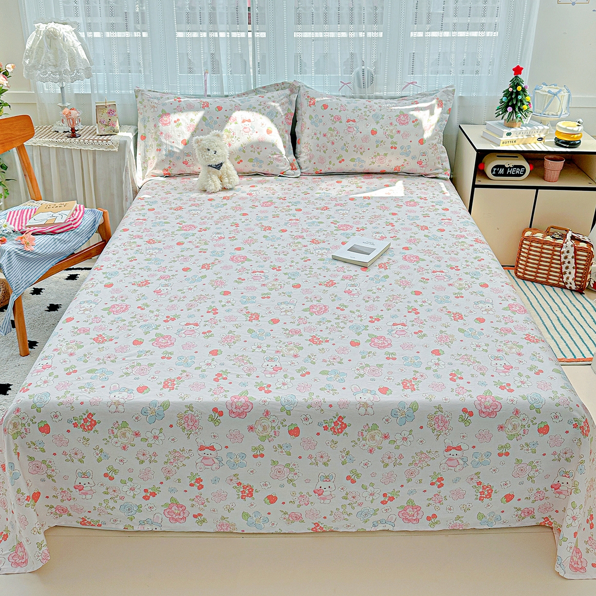 91家纺网 家纺一手货源 找家纺 （总）恩泽家纺 2025新款全棉纯棉12868喷气印花系列床单单品床单单件单床单-第二批