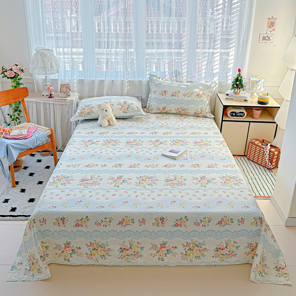 91家纺网 家纺一手货源 找家纺 （总）恩泽家纺 2025新款全棉纯棉12868喷气印花系列床单单品床单单件单床单-第二批