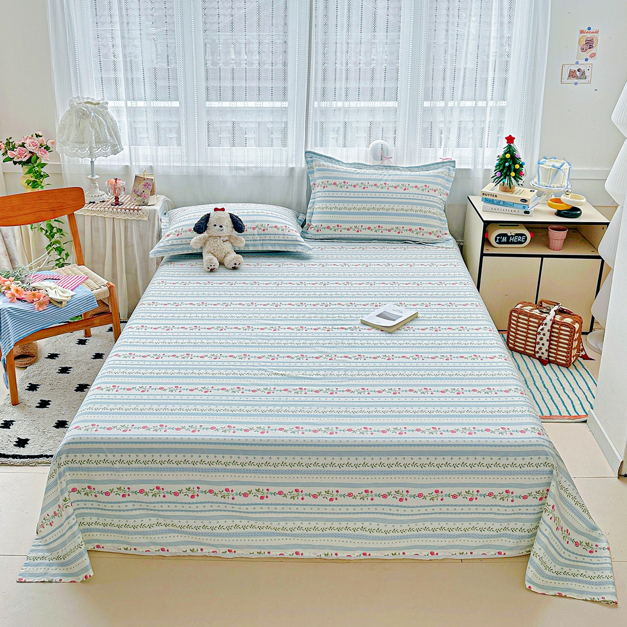 91家纺网 家纺一手货源 找家纺 （总）恩泽家纺 2025新款全棉纯棉12868喷气印花系列床单单品床单单件单床单-第二批