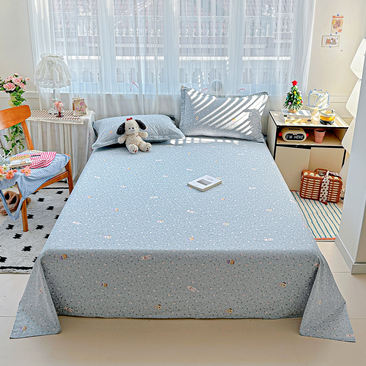 91家纺网 家纺一手货源 找家纺 （总）恩泽家纺 2025新款全棉纯棉12868喷气印花系列床单单品床单单件单床单-第二批