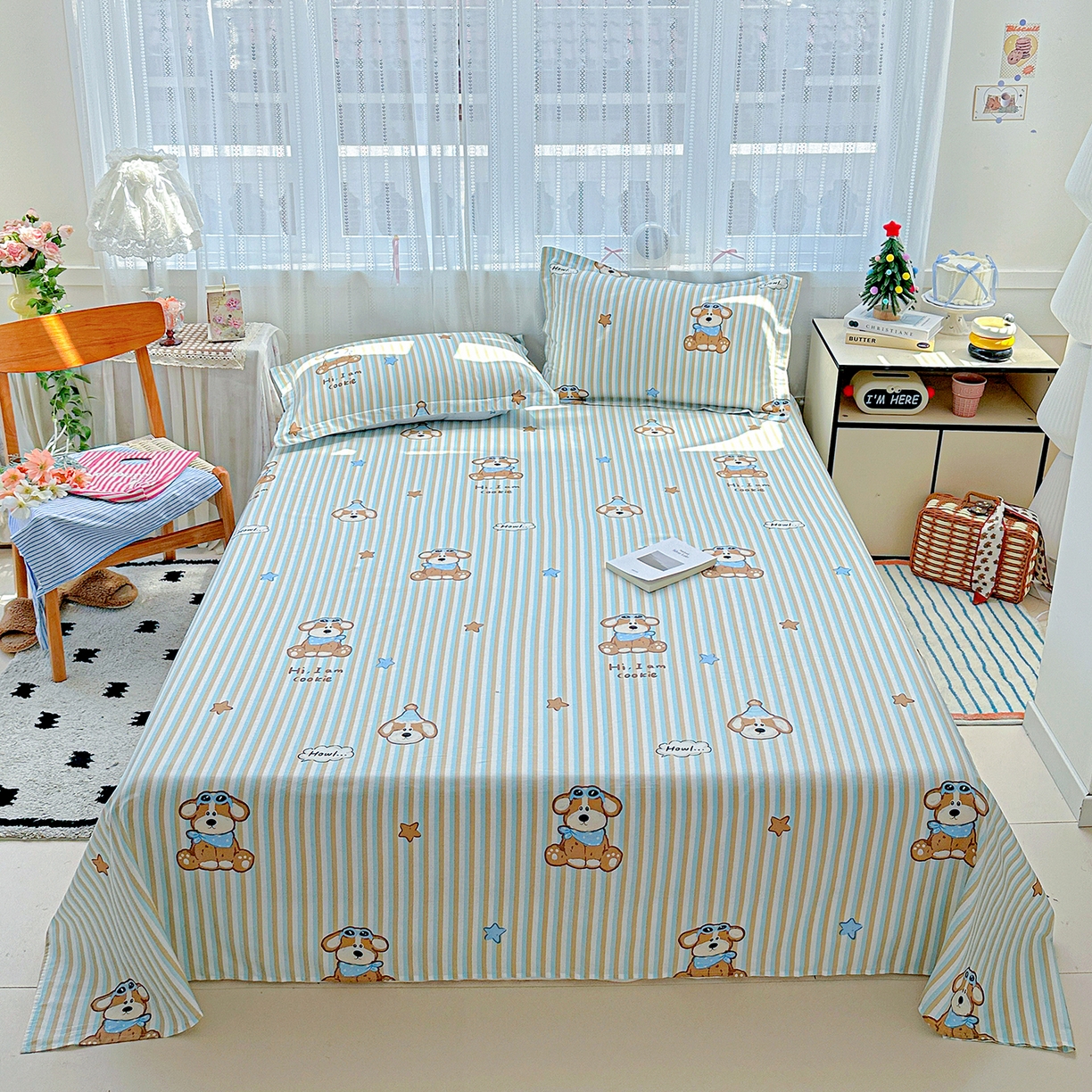 91家纺网 家纺一手货源 找家纺 （总）恩泽家纺 2025新款全棉纯棉12868喷气印花系列床单单品床单单件单床单-第二批