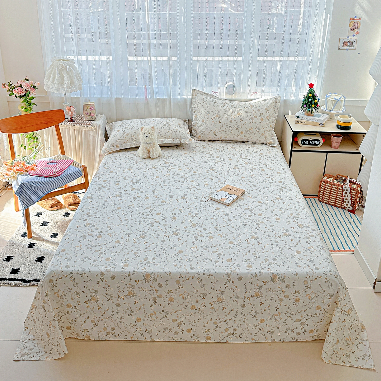 91家纺网 家纺一手货源 找家纺 （总）恩泽家纺 2025新款全棉纯棉12868喷气印花系列床单单品床单单件单床单-第二批