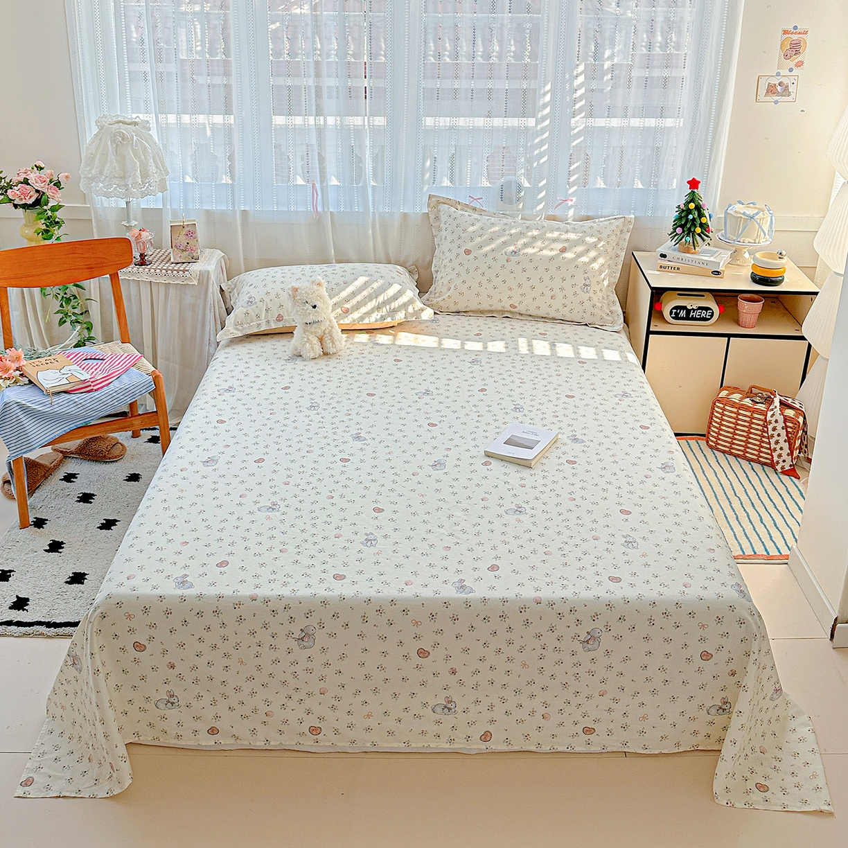 91家纺网 家纺一手货源 找家纺 （总）恩泽家纺 2025新款全棉纯棉12868喷气印花系列床单单品床单单件单床单-第二批