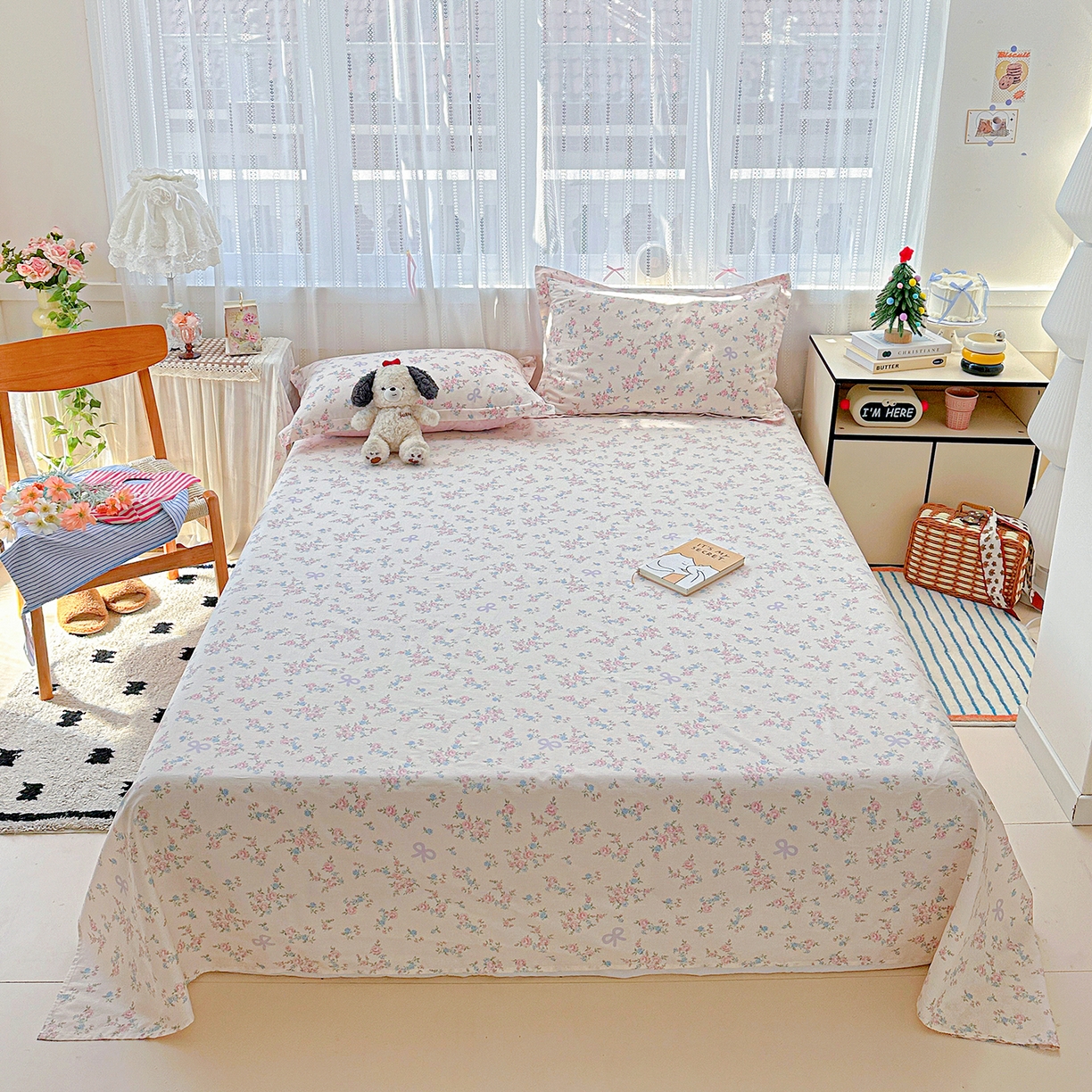 91家纺网 家纺一手货源 找家纺 （总）恩泽家纺 2025新款全棉纯棉12868喷气印花系列床单单品床单单件单床单-第二批