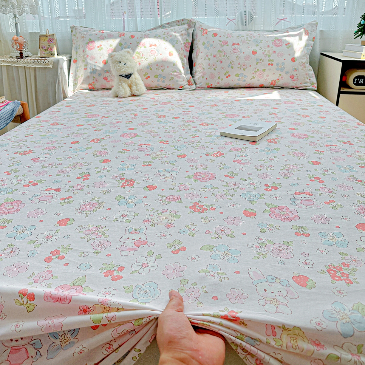 91家纺网 家纺一手货源 找家纺 恩泽家纺 2025新款全棉纯棉12868喷气印花系列床单单品床单单件单床单-第二批 宾果兔