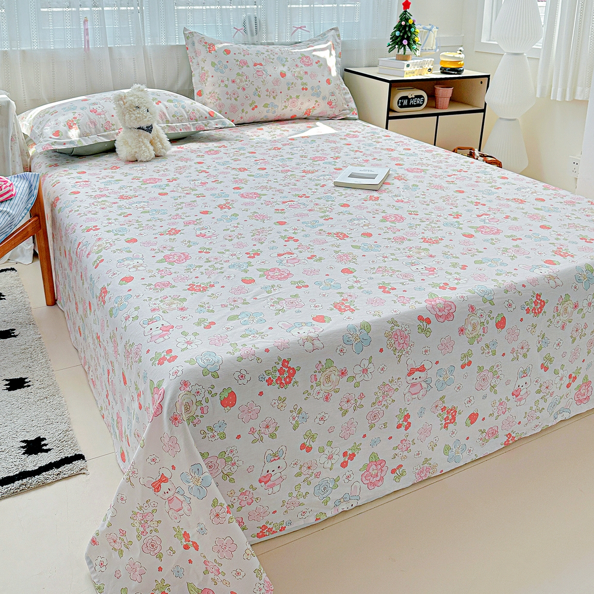 91家纺网 家纺一手货源 找家纺 恩泽家纺 2025新款全棉纯棉12868喷气印花系列床单单品床单单件单床单-第二批 宾果兔