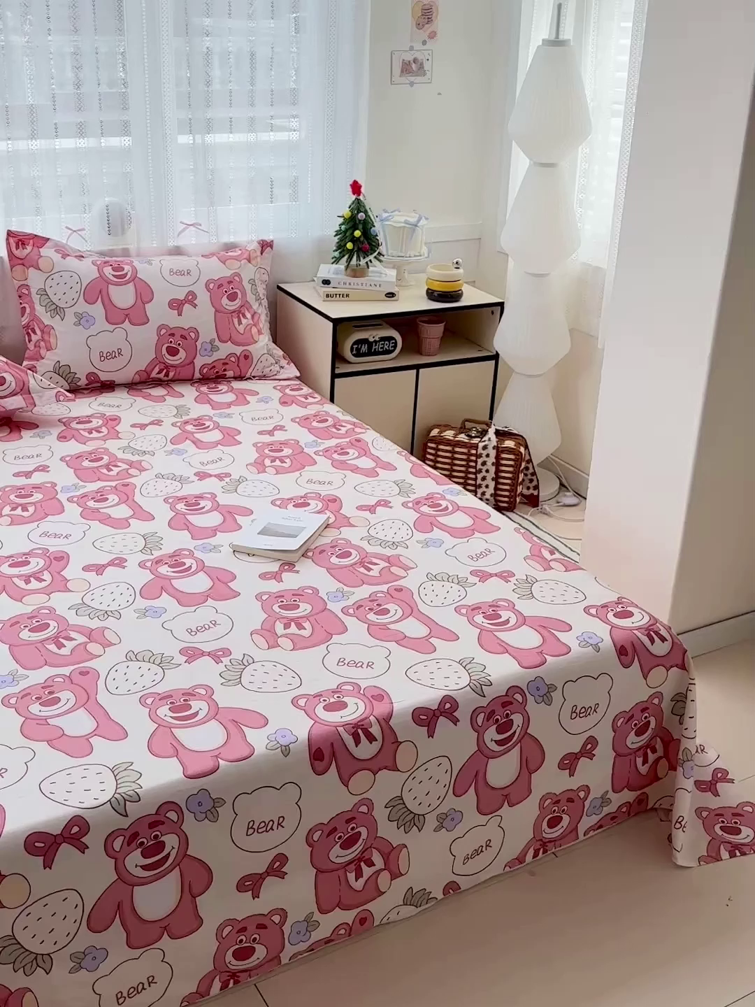 91家纺网 家纺一手货源 找家纺 恩泽家纺 2025新款全棉纯棉12868喷气印花系列床单单品床单单件单床单-第二批 草莓熊