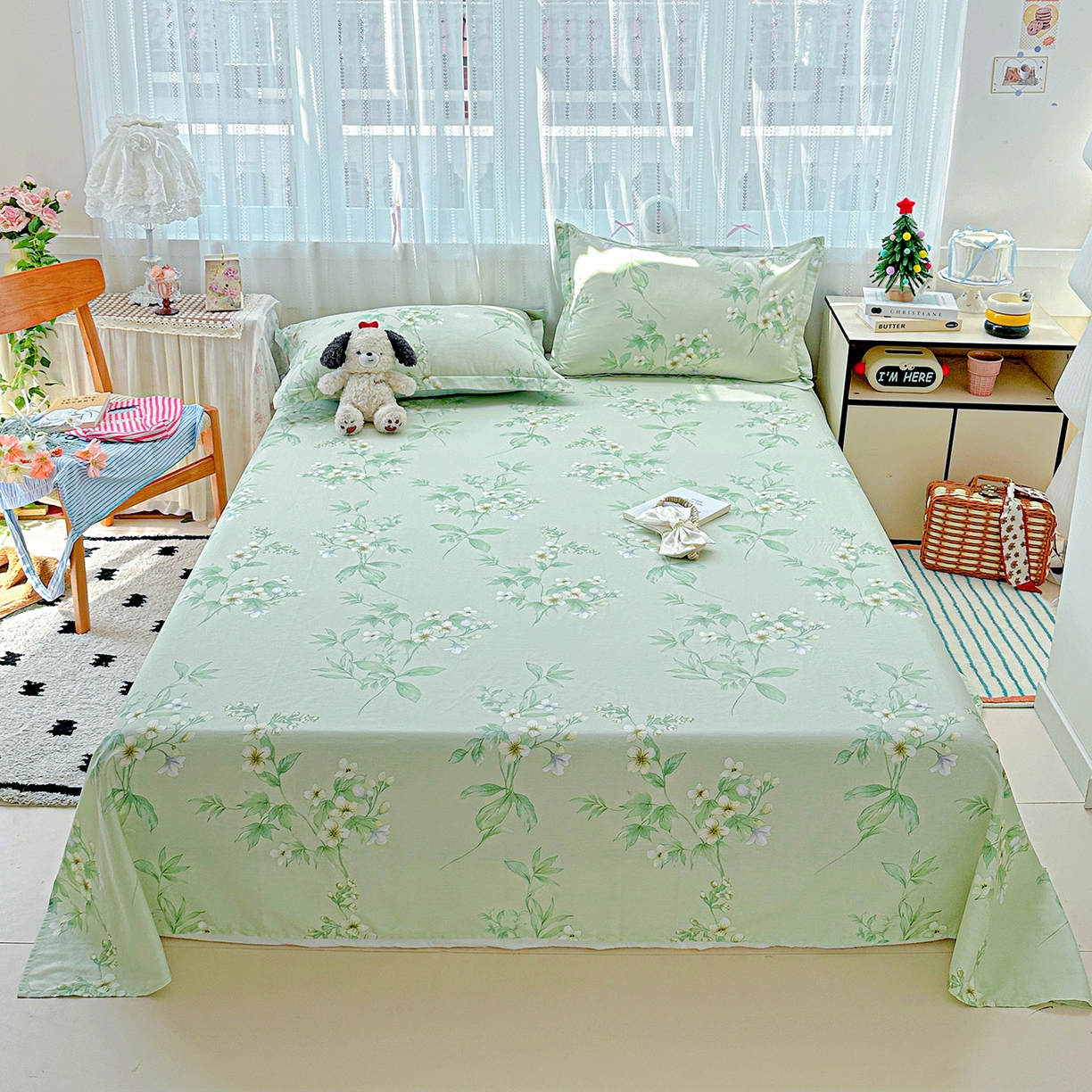 91家纺网 家纺一手货源 找家纺 恩泽家纺 2025新款全棉纯棉12868喷气印花系列床单单品床单单件单床单-第二批 东方树叶