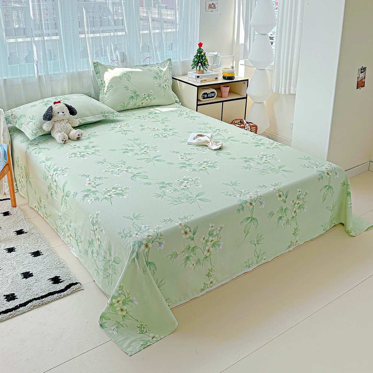 91家纺网 家纺一手货源 找家纺 恩泽家纺 2025新款全棉纯棉12868喷气印花系列床单单品床单单件单床单-第二批 东方树叶