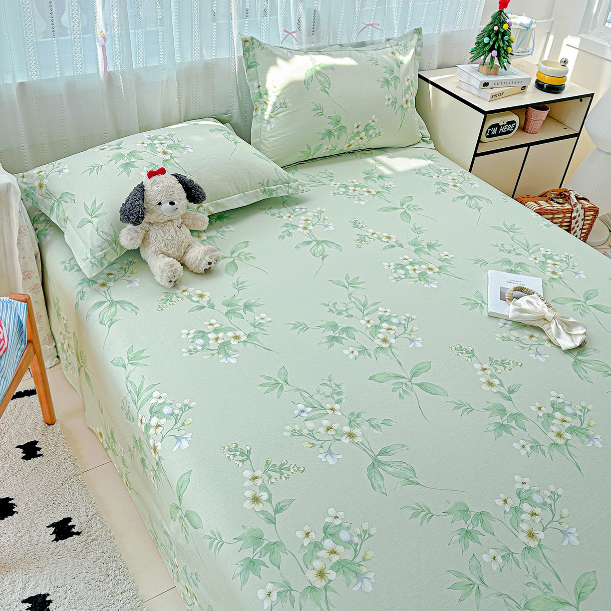 91家纺网 家纺一手货源 找家纺 恩泽家纺 2025新款全棉纯棉12868喷气印花系列床单单品床单单件单床单-第二批 东方树叶