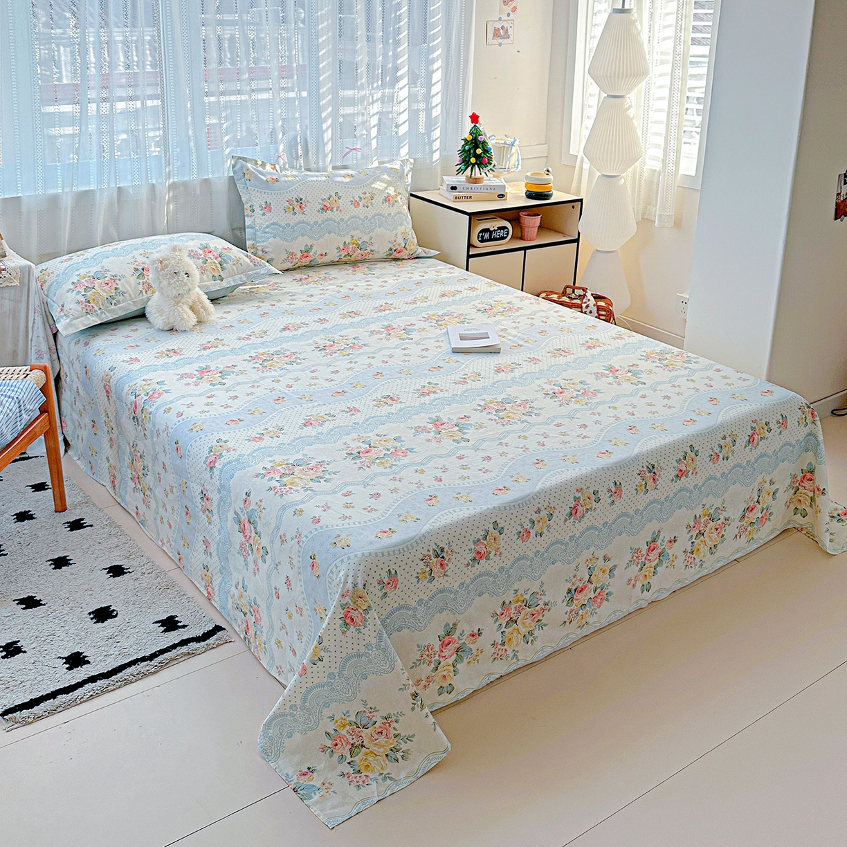 91家纺网 家纺一手货源 找家纺 恩泽家纺 2025新款全棉纯棉12868喷气印花系列床单单品床单单件单床单-第二批 法式小香