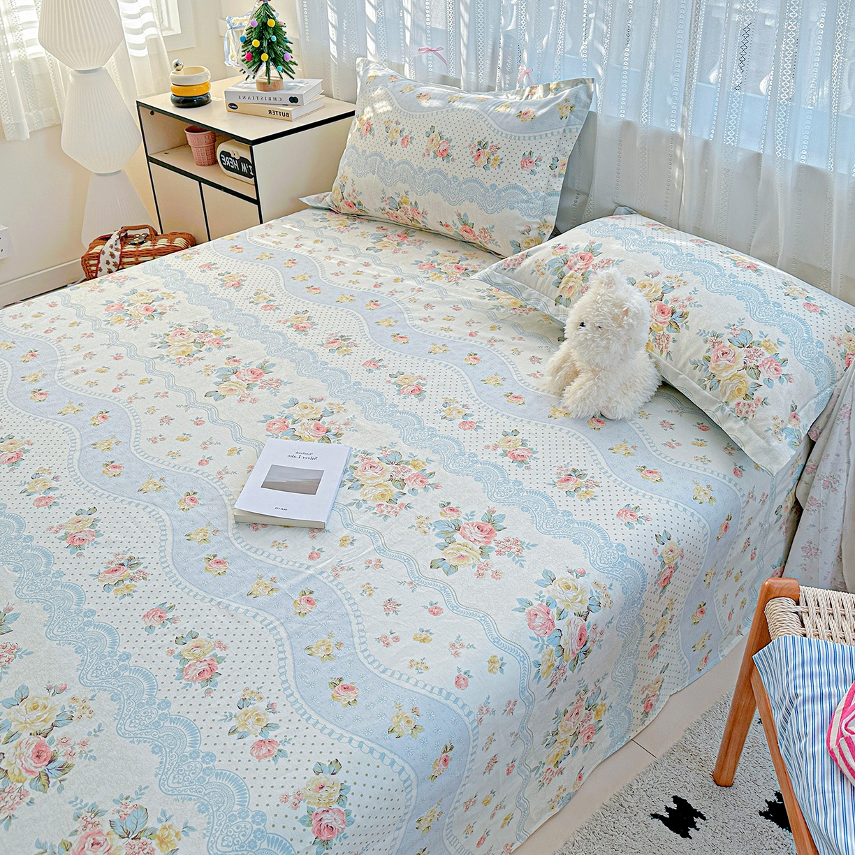 91家纺网 家纺一手货源 找家纺 恩泽家纺 2025新款全棉纯棉12868喷气印花系列床单单品床单单件单床单-第二批 法式小香