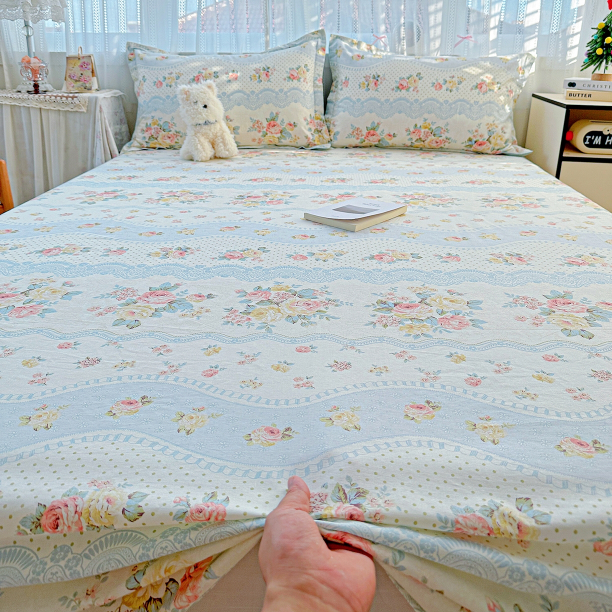 91家纺网 家纺一手货源 找家纺 恩泽家纺 2025新款全棉纯棉12868喷气印花系列床单单品床单单件单床单-第二批 法式小香