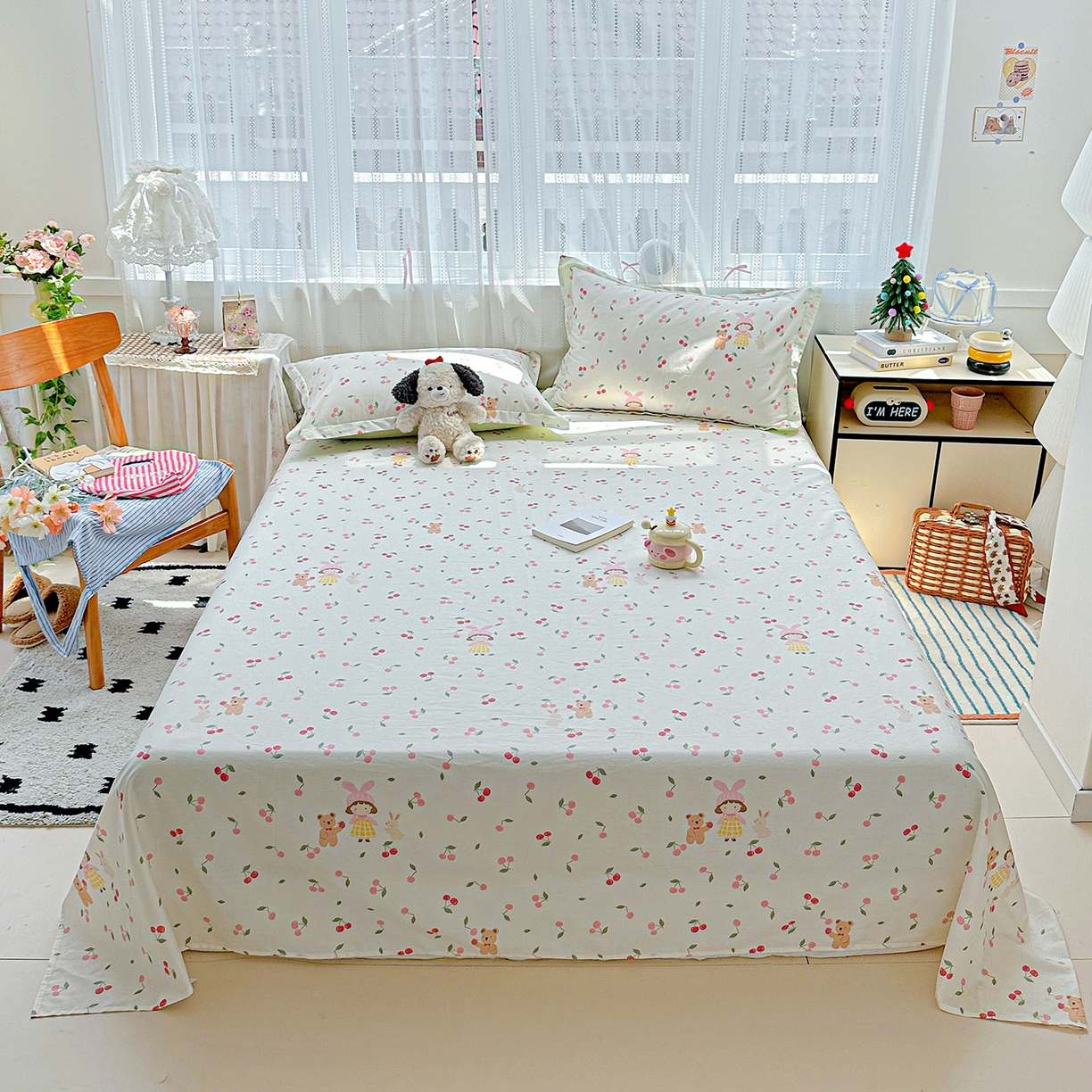 91家纺网 家纺一手货源 找家纺 恩泽家纺 2025新款全棉纯棉12868喷气印花系列床单单品床单单件单床单-第二批 花季少女