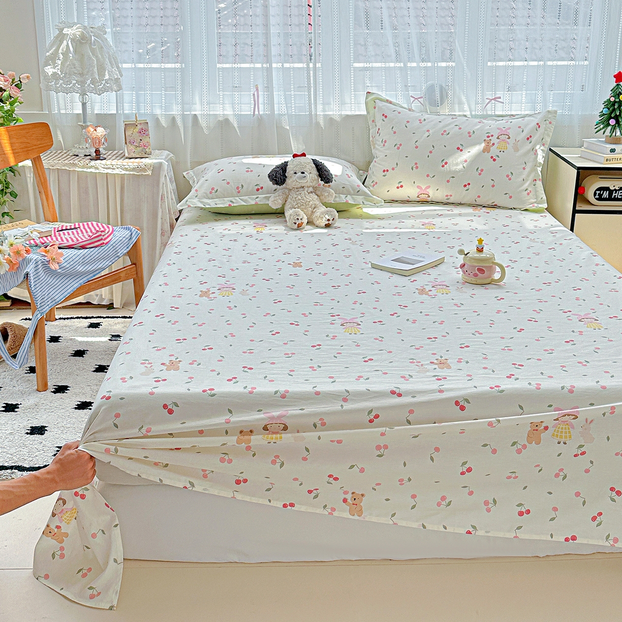 91家纺网 家纺一手货源 找家纺 恩泽家纺 2025新款全棉纯棉12868喷气印花系列床单单品床单单件单床单-第二批 花季少女