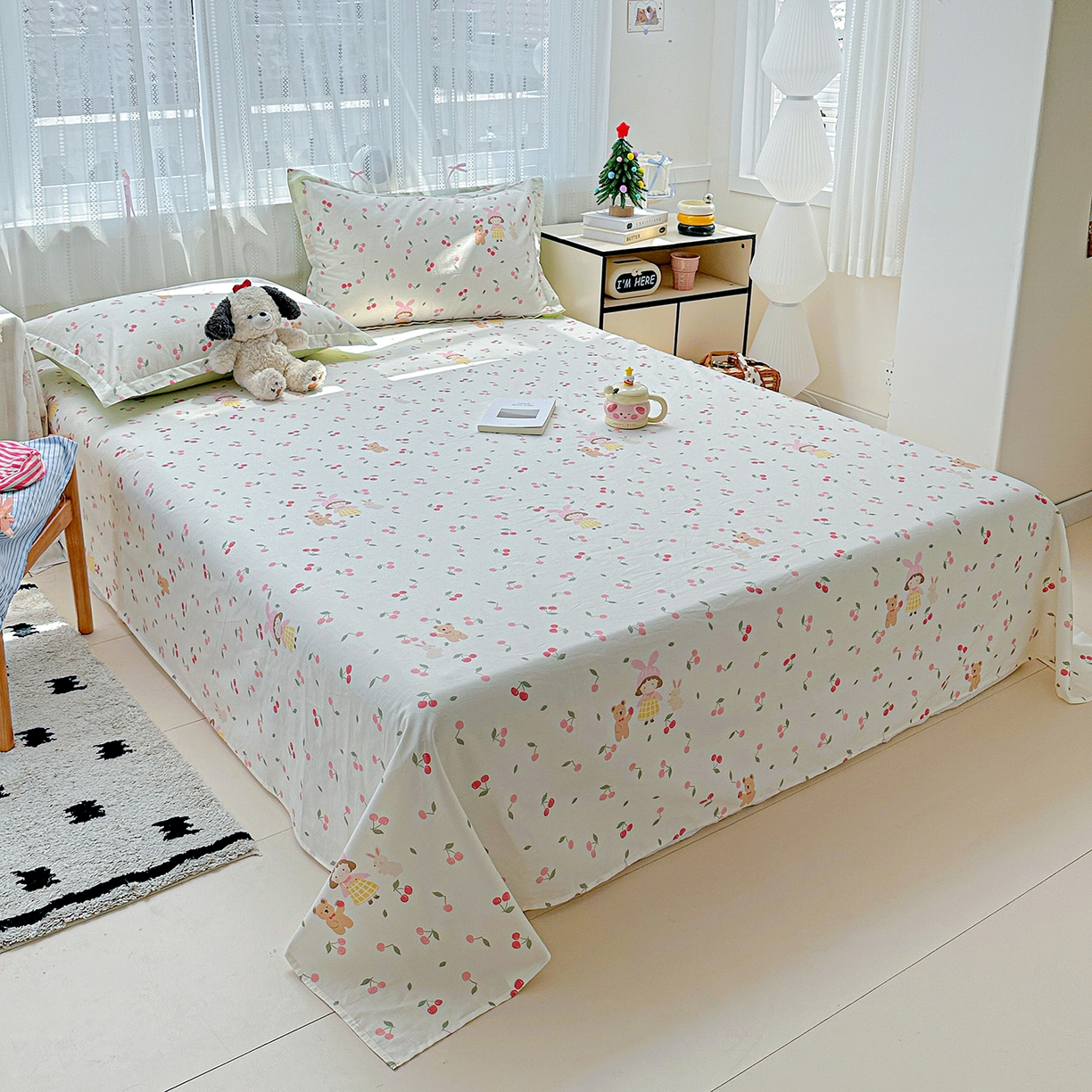 91家纺网 家纺一手货源 找家纺 恩泽家纺 2025新款全棉纯棉12868喷气印花系列床单单品床单单件单床单-第二批 花季少女