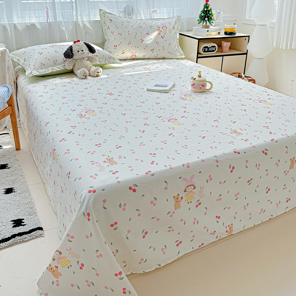 91家纺网 家纺一手货源 找家纺 恩泽家纺 2025新款全棉纯棉12868喷气印花系列床单单品床单单件单床单-第二批 花季少女