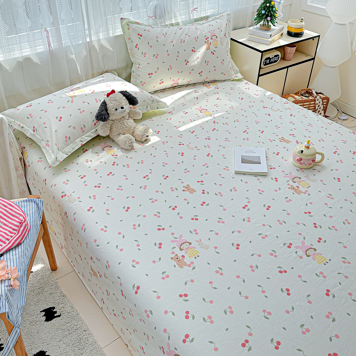 91家纺网 家纺一手货源 找家纺 恩泽家纺 2025新款全棉纯棉12868喷气印花系列床单单品床单单件单床单-第二批 花季少女