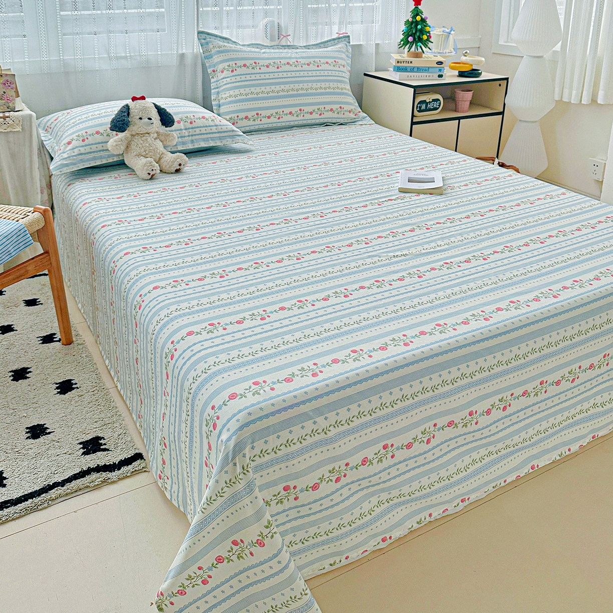 91家纺网 家纺一手货源 找家纺 恩泽家纺 2025新款全棉纯棉12868喷气印花系列床单单品床单单件单床单-第二批 花梦间