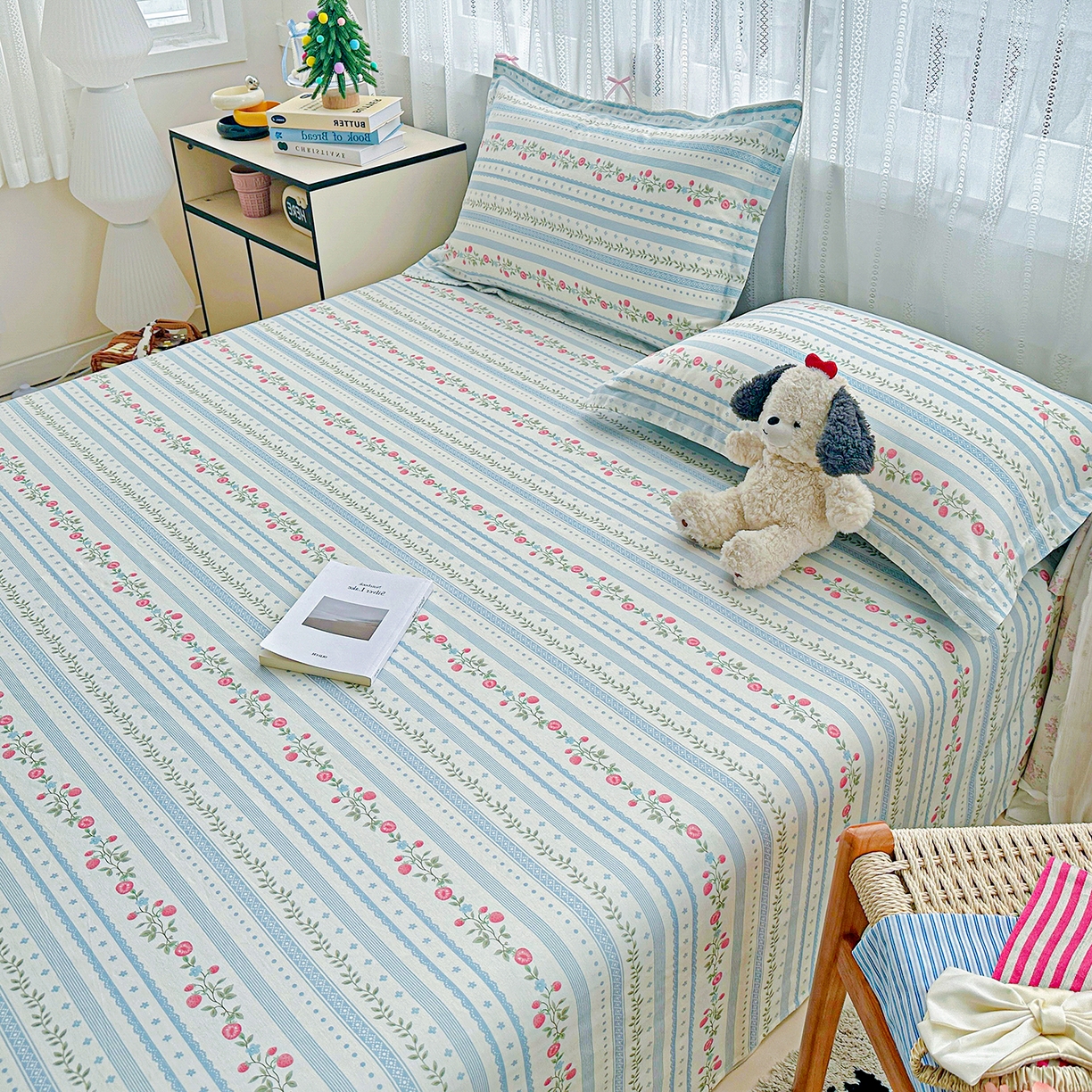 91家纺网 家纺一手货源 找家纺 恩泽家纺 2025新款全棉纯棉12868喷气印花系列床单单品床单单件单床单-第二批 花梦间