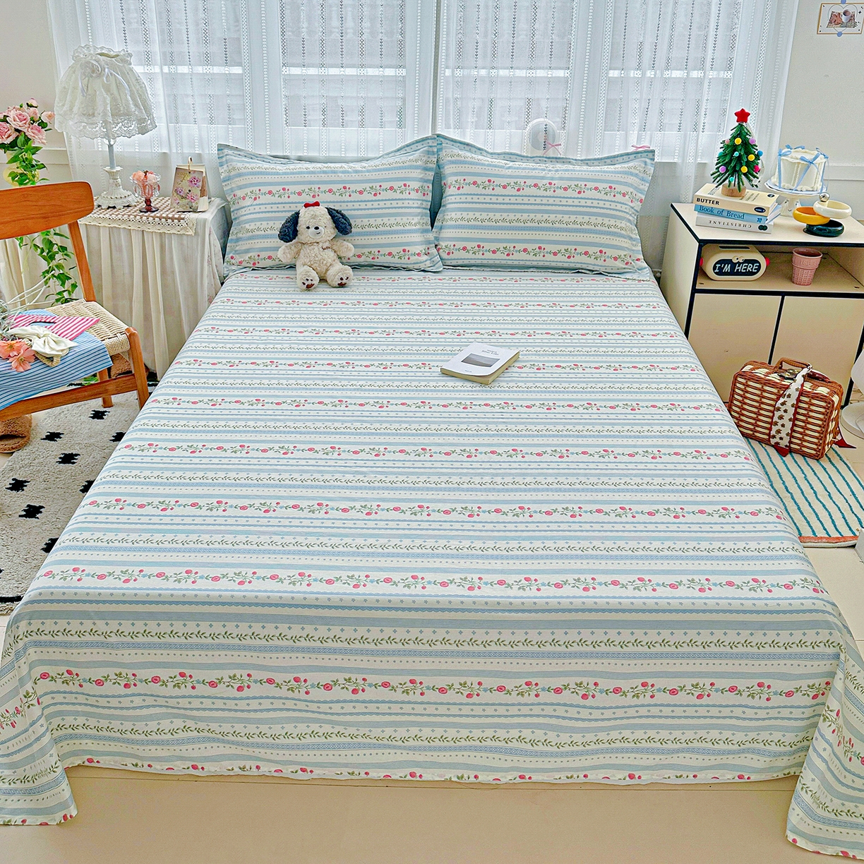 91家纺网 家纺一手货源 找家纺 恩泽家纺 2025新款全棉纯棉12868喷气印花系列床单单品床单单件单床单-第二批 花梦间