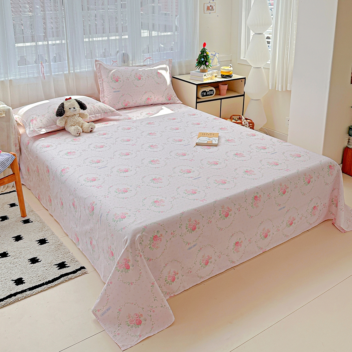 91家纺网 家纺一手货源 找家纺 恩泽家纺 2025新款全棉纯棉12868喷气印花系列床单单品床单单件单床单-第二批 花香丽影