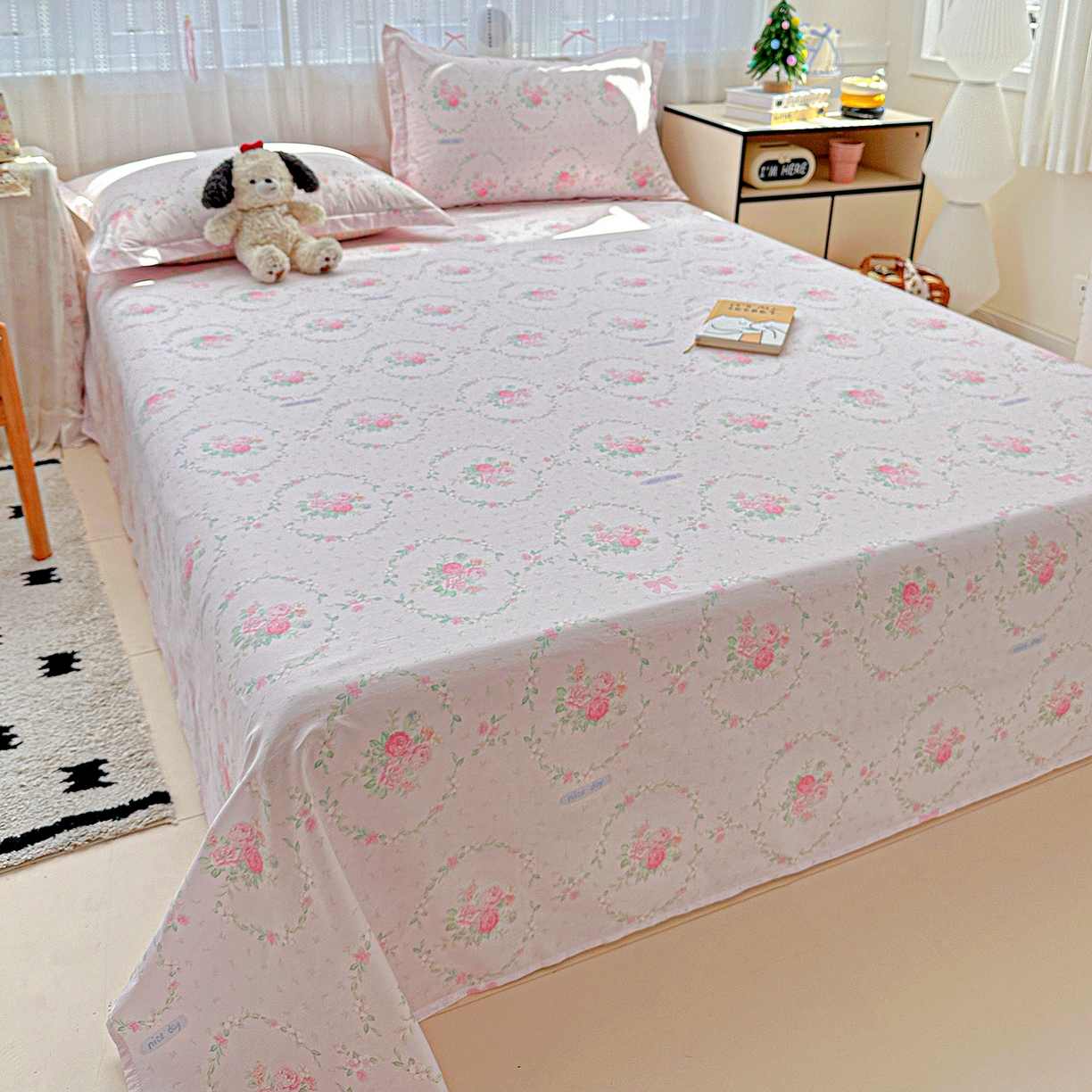 91家纺网 家纺一手货源 找家纺 恩泽家纺 2025新款全棉纯棉12868喷气印花系列床单单品床单单件单床单-第二批 花香丽影