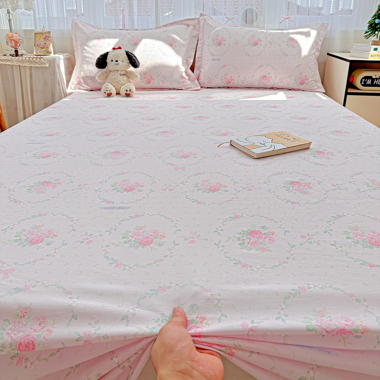 91家纺网 家纺一手货源 找家纺 恩泽家纺 2025新款全棉纯棉12868喷气印花系列床单单品床单单件单床单-第二批 花香丽影