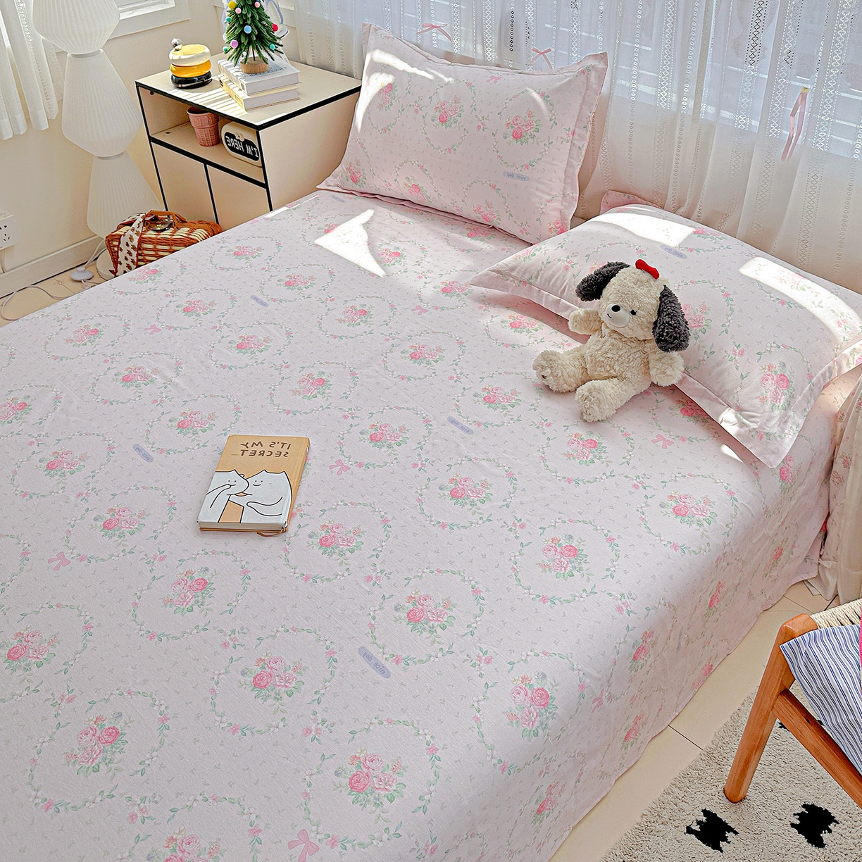 91家纺网 家纺一手货源 找家纺 恩泽家纺 2025新款全棉纯棉12868喷气印花系列床单单品床单单件单床单-第二批 花香丽影