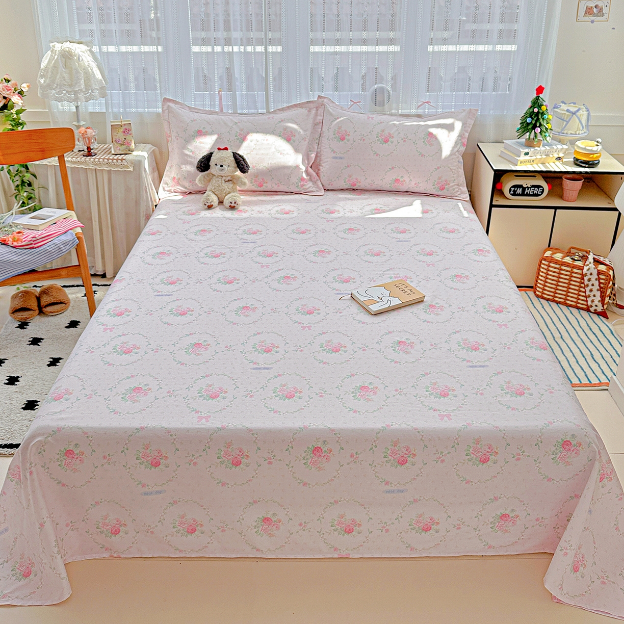 91家纺网 家纺一手货源 找家纺 恩泽家纺 2025新款全棉纯棉12868喷气印花系列床单单品床单单件单床单-第二批 花香丽影