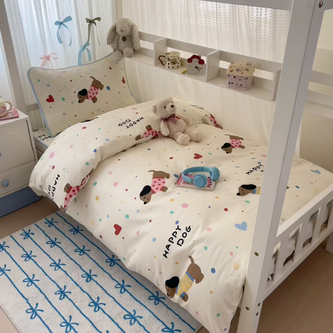 91家纺网 家纺一手货源 找家纺 （总）简宜家居（朝初家纺） 2025新款全棉纯棉夹棉床盖学生宿舍上下铺三件套